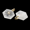 Natural Quartz Crystal Faceted Pendants GG-CBA67BD-01G-K-2