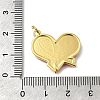 October Breast Cancer Pink Awareness Ribbon Brass Enamel Pendants KK-S517-04C-G-3