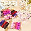 4 Cards 2 Styles Polyester Wavy Fringe Trim Ribbon DIY-GF0009-48E-6