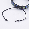 Adjustable Unisex Cowhide Cord Bracelets BJEW-F300-06B-3