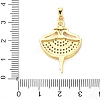 Brass Micro Pave Cubic Zirconia Pendants KK-D357-27G-3