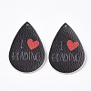 PU Leather Big Pendants FIND-R072-10-B04-1