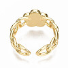 Brass Enamel Cuff Rings RJEW-N035-007-NF-4