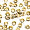Brass Rhinestone Spacer Beads RB-A020-7mm-28G-1