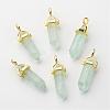 Natural Green Fluorite Pointed Pendants G-G902-A01-2