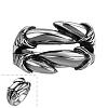 Punk Rock Style 316L Surgical Stainless Steel Hollow Claw Wide Band Rings for Men RJEW-BB06692-11-1