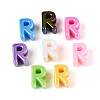 UV Plating Opaque Acrylic European Beads OACR-M027-03R-2