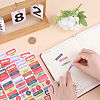 Gorgecraft 9 Sheets 3 Styles Colorful Rectangle Coated Paper Self Adhesive Budget Labels Stickers STIC-GF0001-17-3