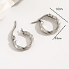 Fashionable Unique Design Stainless Steel Twist Hoop Earrings TL6585-5