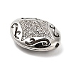 Brass Micro Pave Cubic Zirconia Beads KK-L229-025P-2
