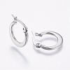 Tarnish Resistant 304 Stainless Steel Hoop Earrings EJEW-F105-24P-2