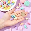 100Pcs Rubberized Style Acrylic Beads SACR-YW0002-06-3