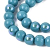 Electroplate Opaque Glass Beads Strands EGLA-Q132-6MM-01C-09-3