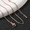 Brass Cable Chain Necklaces Making MAK-P011-01RG-3