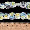 Electroplate Baking Paint Transparent Glass Beads Strands GL-CBA17FF-01L-4
