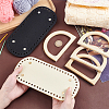 2Pcs 2 Colors Oval PU Leather Knitting Crochet Bags Nail Bottom Shaper Pads DIY-PH0029-30A-3