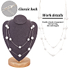 ANATTASOUL 2Pcs 2 Colors ABS Plastic Imitation Pearl Beaded Double Layer Necklaces Set NJEW-AN0001-20-3