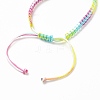 Adjustable Segment Dyed Polyester Thread Braided Beaded Bracelet Making AJEW-JB00790-03-3