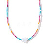 Shell Cross Heart Star Glass Beaded Necklaces OF4261-1-1