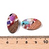 Transparent Resin and Walnut Wood Pendants RESI-T057-03L-3