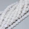 Natural White Agate Beads Strands G-D0005-27-8mm-1