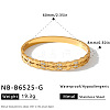 304 Stainless Steel Crystal Rhinestone Leaf Hinged Cuff Bangles for Women WG7583B-01-1