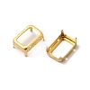 Rectangle Octagon Brass Sew on Prong Settings KK-N0084-A04-13x18G-2