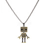 Alloy Robot Pendant 201 Stainless Steel Box Chain Necklaces FS-WG372FC-03-2