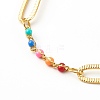 Brass Enamel Link Chain Necklaces & Bracelets & Anklets Jewelry Sets SJEW-JS01193-8