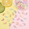 60Pcs 2 Styles Transparent & Opaque UV Plating Acrylic Beads PACR-YW0001-30-5