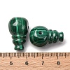 Natural Malachite 3 Hole Guru Beads G-D312-03-3