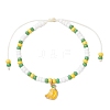 9Pcs Fruit Theme Alloy Enamel Charm Bracelets BJEW-MZ00206-02-2