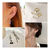 8 Pairs 8 Style Brass Hoop Earrings EJEW-PJ0001-05-9