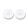 White Flat Round Resin Buttons X-RESI-D030-20mm-01-3