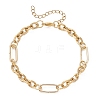 304 Stainless Steel Figaro Chains Bracelets for Women BJEW-JB12775-01-4