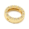 Brass Micro Pave Clear Cubic Zirconia Beads Frame KK-P277-58A-G-2