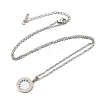 Non-Tarnish 201 Stainless Steel Hollow Sun Pendant Necklace with Cable Chains NJEW-Q317-31P-1