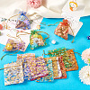 55Pcs 11 Colors Rose Printed Organza Drawstring Bags OP-TA0001-15C-7