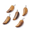 Natural Tiger Eye Pendants G-I314-01P-11-1