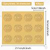 34 Sheets Self Adhesive Gold Foil Embossed Stickers DIY-WH0509-074-2