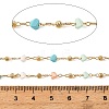 Handmade Brass Glass Beaded Chains GL-CBA1C06-12G-3