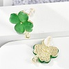 Alloy Cat Eye Stud Earrings EJEW-M092-02G-02-3