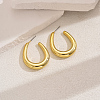 Elegant Geometric Plastic Brass Stud Earrings for Women YI7369-5-1