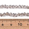 Electroplate Transparent Glass Beads Strands GL-CBA7A17-01A-01-2
