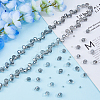 Electroplate Transparent Glass Beads Strands EGLA-FI0001-01B-5