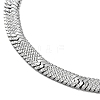 304 Stainless Steel Herringbone Chain Necklaces NJEW-P282-06P-3