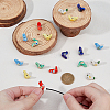 24Pcs 6 Colors Handmade Printed Porcelain Beads PORC-HS0001-02-3