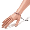 Natural Fluorite Chips Braided Bead Bracelet BJEW-JB08019-07-3