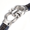 Men's Braided Leather Cord Bracelets BJEW-H559-15C-2
