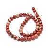 Natural Red Jasper Beads Strands G-P075-56-6mm-2